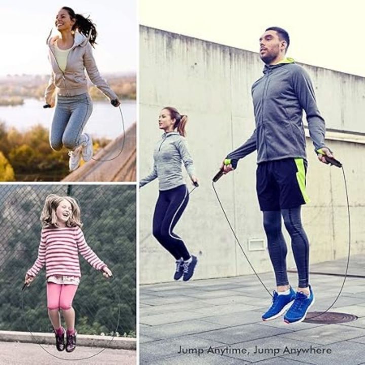 Heavy-Duty Jump Rope with Foam Handles & Rotating Bearings | Daraz.com.np