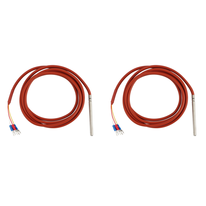 Nullmul 2X PT100 RTD Temperature Sensor 6mmx80mm Class B 2M Silicone ...