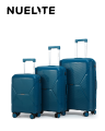 NUELITE SET OF 3 Luggage BRANDENBURG | 8 Wheel Spinner Trolley Bag | Anti-Theft Zipper Integrated Lock Extra Security | Unbreakable Hard Shell Suitcase Luggage. 