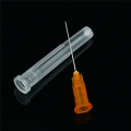 100 Pack 25Ga 5/8 Inch Injection Needle with Cap Orange Stainless Steel for Animal, Pet, Poultry and Industrial Dispensing Needle Accessories. 