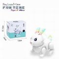 Light And Music Hopping/Walking Rabbit Toy For Baby Boys & Girls for Playing Fun , Birthday Gift Item, White Colour Bunny. 