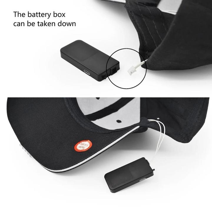 durableHa%20party%20holiday,%20suitable%20for%20outdoor%20shiny%20sports%20cap%20ED%20baseball%20cap%20hair%20hands-free%20rechargeable%20l%20jogging%20cap%20hee%20-%20Image%203