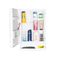 Bathroom Organizer Cabinet | Mirror with Shelf  White. 