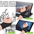 5 Pack Artist Gloves for Tablet Digital Drawing Glove Two Fingers (M). 