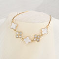 Exquisite Temperament Four Leaf Flower Bracelets Fashion Zircon Flower Bracelet JIJIN. 