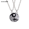 DISICHEN Sales promotion Cute Sun And Moon Pendant Necklace Blue Black Colors Mountain Sea Wave Chain Choker For Lovers Couple Best Friends Party Gift. 