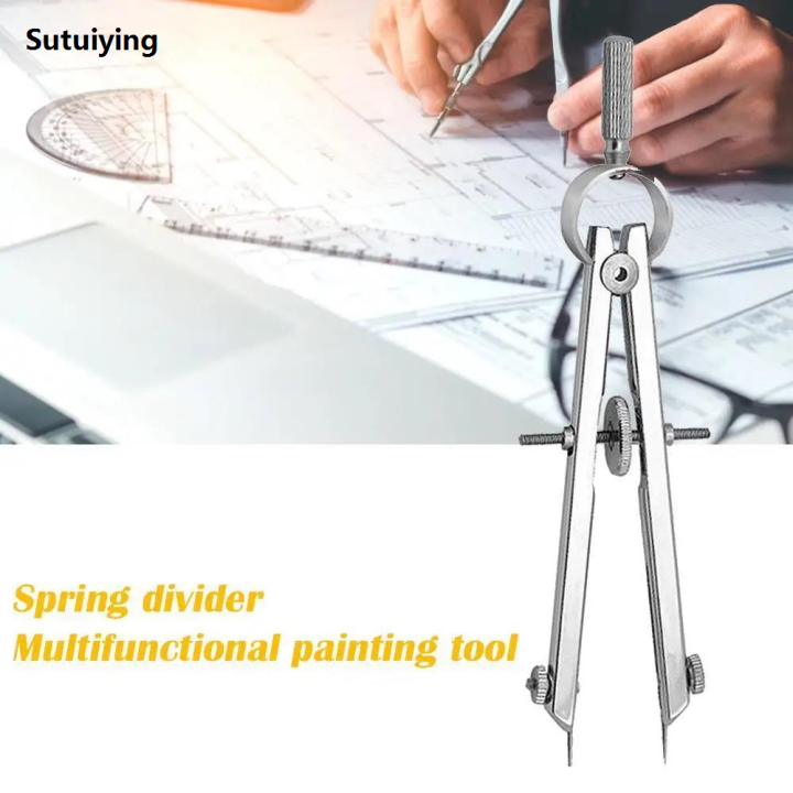 Sutuiying%201/2pcs%20Multifunction%20Bow%20Divider%20Spring%20Compasses%20Portable%20Engineering%20Compasses%20Drawing%20Tool%20-%20Image%202