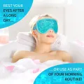 Cooling Ice Gel Eye Mask-Reusable Eye Masks, Sleeping Mask with Plush Backing. 
