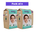 Bambo Nature Baby Diapers Size 4 L (7–14 kg) – 24 pcs (Pack of 2) Tape Style | Eco-Friendly, Soft & Sensitive Skin Safe Diapers. 