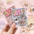 Kawaii Mini Size Landscape Sticker Book DIY 8 in 1 Miniature Scene Collection Cartoon Visual Stacking 3D Pocket Cabin Scene Stickers Kids. 
