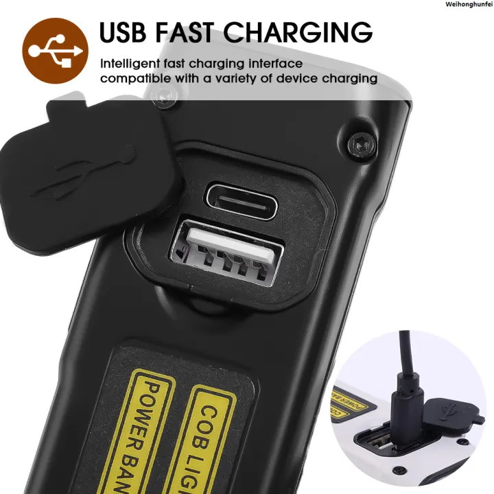 WeihonghunfeiSSD%201Pcs%20Power%20Mobile%20High%20Power%20Light%20Work%20Flashlight%20COB%20Mini%20Hot%20Selling%20Multifunctional%20Portable%20Rechargeable%20Strong%20Magnet%20LED%20Flashlight%20Strip%20Fashion%20-%20Image%206