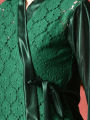 Green Baby Doll Lace Sleepwear Mesh Robe Night Gown with Satin Sleepwear Lace Mini Night wear For Women (DNW-18). 