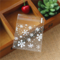 fasdaga 300 Pcs Sachets Pouches White Snowflake Packaging Bag for Cookies Christmas Candies. 