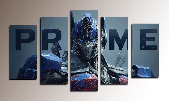 5-Piece%20Canvas%20Wall%20Art%20Set%20%E2%80%93Optimus%20Prime%20Transformers%20Print%20-%20Image%202