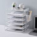Easy To Assemble Single Layer File Storage Rack Stackable a4 Letter Tray Organizer Space Saving Durable Desktop Document Shelf Office Supplies. 