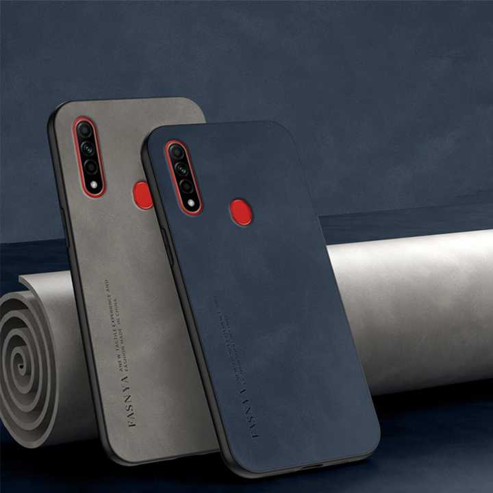 Lenuo For Oppo A8 / A31 Case Luxury Sheepskin Leather Shockproof Matte Back Cover