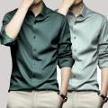 Fifty percent discount Men's White Shirt Long Sleeve Non iron Business Dress Slim Fit Korean Version Professional Work White Casual Men's Suit Shirt. 