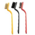 3pcs Stove Cleaning Brush Set, Perfect Kitchen Tool For Oil Fume Machine And Stove Top Cleaning With Brass, Nylon, Stainless Steel Wire Bristles. 