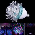 Auto Rotating RGB Lotus LED Stage Light/Bulb with Christmas Effect For Festivals. 