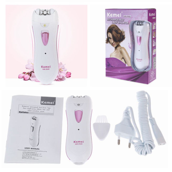 Kemei Epilator Rechargeable Women Hair Remover Shaver Km-290R