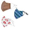 Pack Of 3 Fancy Reusable Washable Adjustable Ear Loop Protective Mask. 