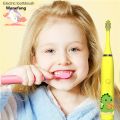 Wenefang Sonic Electric Toothbrush For Kids Cartoon Colorful IPX7 Waterproof New With Replacement Heads Cleaning Automatic Rechargeable Brush. 