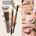 MAANGE 3pcs Essential Travel Makeup Brush Flat Foundation, Eyeshadow, Eyebrow Brush MAG51645. 