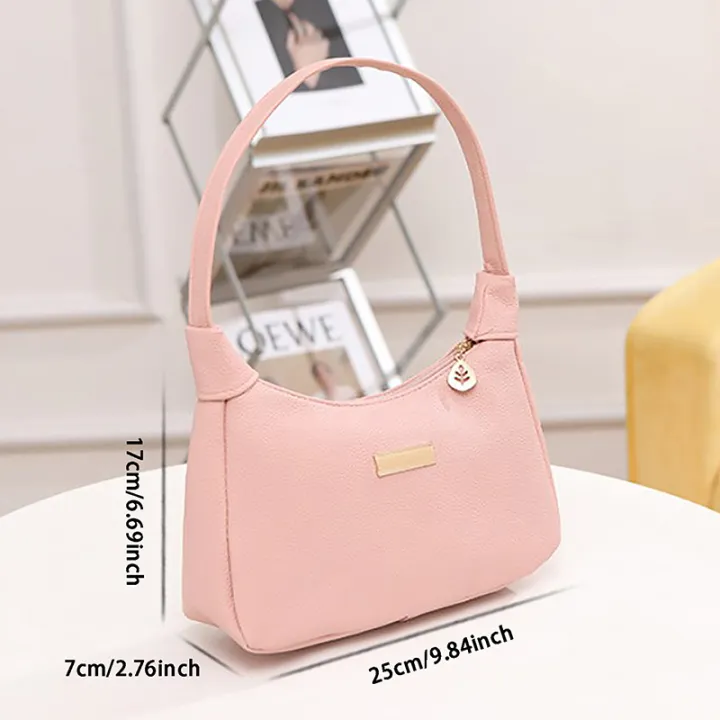 Lichee%20Leather%20Women%20Shoulder%20Bag%20Retro%20Solid%20Color%20Hobos%20Handbags%20Leisure%20Underarm%20Armpit%20Bag%20Fashion%20Exquisite%20Shopping%20Bag%20Cologo%20-%20Image%204