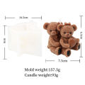 Plaster  Cute bear candle molds  High-quality  clay  Cute  Silicone molds  Bear shape  3D  Candle making molds  for Festival gifts  Home decor  DIY projects  Craft enthusiasts  Candle making workshops. 