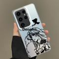 NEW Dengfei New style Inuyasha Japanese Anime Phone Case For Samsung S24 S23 S22 S21 Note S20 FE Ultra Plus Colored Silver Plated Inside Cover. 