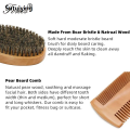 Sutuiying Men's Shaving Brush Set Boar Bristle Portable Barber Natural Beard Sales promotion Brush for Facial Cleaning Wooden Comb Styling Tool Wholesale. 