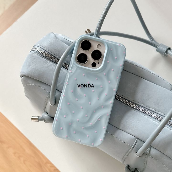 VONDA%20Aesthetic%20Cute%20Pink%20Polka%20Dot%20Clear%20Phone%20Case%20For%20iPhone%2016%2015%2014%2013%20Pro%20Max%20Korean%20Lovely%20Shockproof%20Phone%20Cover%20For%20Girl%20Gift%20Luxury%20-%20Image%205