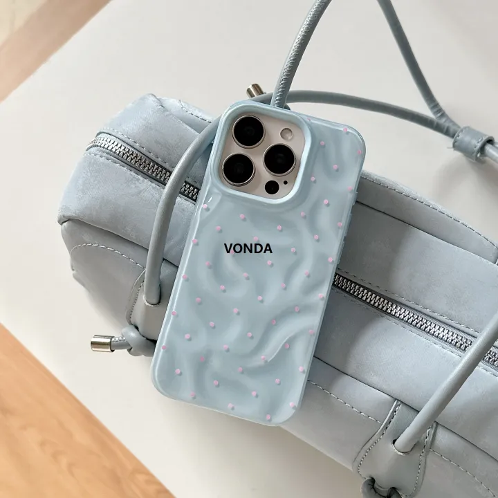 VONDA%20Aesthetic%20Cute%20Pink%20Polka%20Dot%20Clear%20Phone%20Case%20For%20iPhone%2016%2015%2014%2013%20Pro%20Max%20Korean%20Lovely%20Shockproof%20Phone%20Cover%20For%20Girl%20Gift%20Luxury%20-%20Image%205