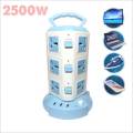 Power Socket 2500W -12 AC / 3 USB Vertical Stand Multi Plug For Home and Office Use. 
