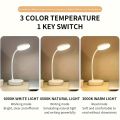 Rechargeable Foldable LED Desk Lamp with 3 Lighting Modes & USB Charging Port - Adjustable Color Temperatures, Touch Control, Ideal for Bedroom, Study, Living Room | Portable & Flexible Desk Light. 
