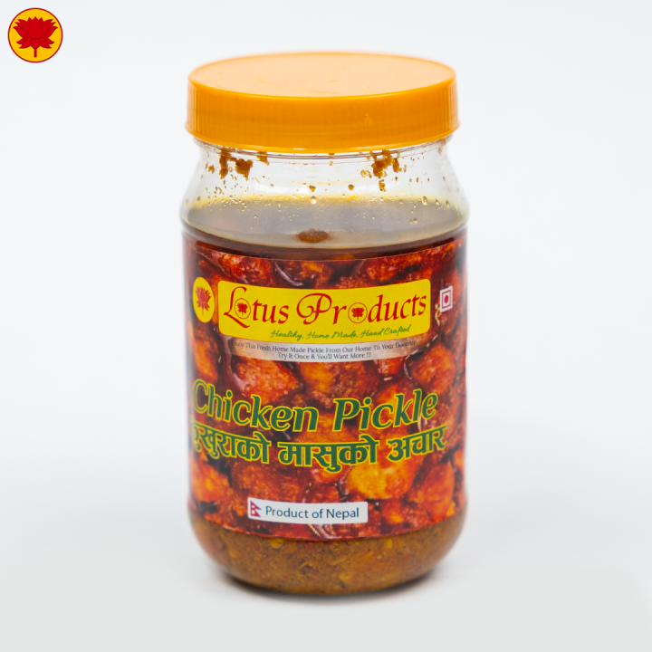 Masu Achaar - Chicken Pickle (Kukhura Ko Masu Ko Achaar) (कुखुराको मासुको अचार ) - 350g - Lotus Products