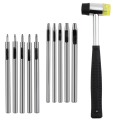 10 Pcs Leather Hole Punch Tool Set, 0.5mm-3.5mm Round Hole Punch Working Tools for Leather Belts, Canvas, Watch Band. 