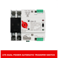 2X Photovoltaic Solar Power ATS Automatic Transfer Switch Din Rail 2P 63A AC220V ATS PV System Power to City Power. 