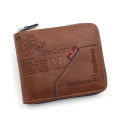 New Men Zipper Wallets Short Card Holder Vintage Male Wallet High Quality PU Leather Classic Coin Pocket Wallet For Boys. 