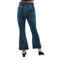 Dark Blue Jeans Highwaist Belly Button Pant For Women. 