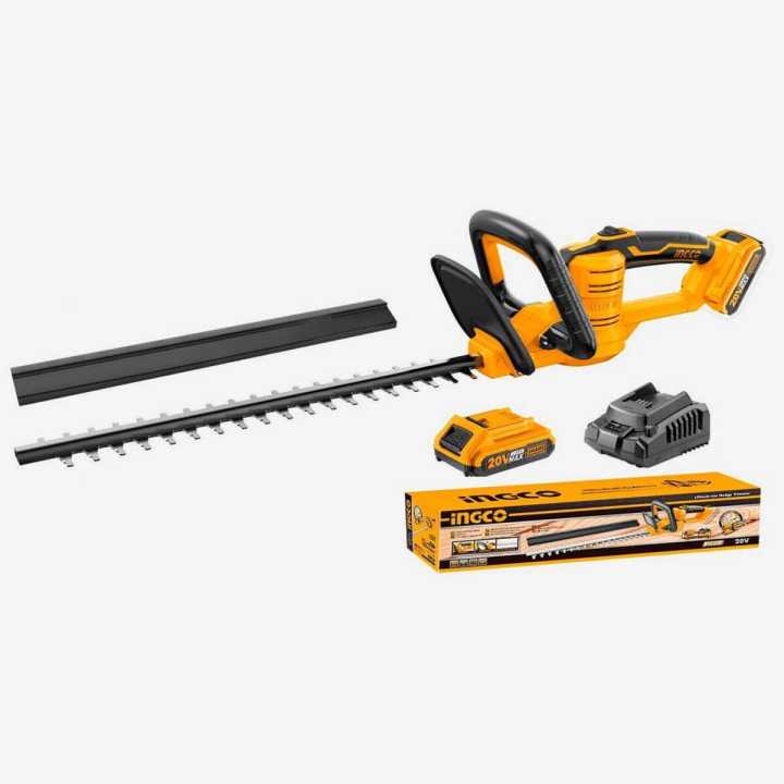 INGCO 20 V Lithium-Ion Hedge Trimmer: 450MM With 1 piece Battery Pack And Fast charger – CHTLI20461 |