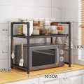 Single Microwave Ovenrack Adjustable Standing Countertop Condiment Oven Shelf Kitchen Accessorie. 