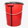 Red Colour Plastic Portable Dustbin. 