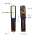 Luxury Portable COB LED Working Light Type-C Car Garage Mechanic Lamp Charging Flashlight Magnetic Torch Emergency Light Warning Light. 
