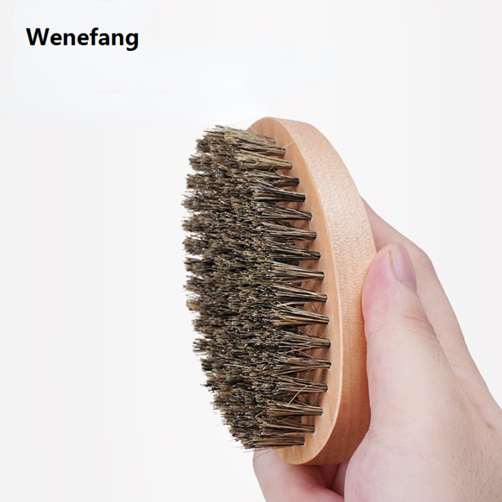 Wenefang%20Boar%20Bristle%20Men's%20Shaving%20Brush%20Portable%20Barber%20Natural%20Beard%20Brush%20For%20Facial%20Cleaning%20Mustache%20Tools%20Vintage%20Oil%20Head%20Brush%20-%20Image%204