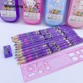 Wenefang Sanrio Cinnamoroll Colored Pencils Set Anime Cartoon Kuromi Hello 2025 Kitty Patterns Natural Wood Colored Pencils Drawing Pencils. 