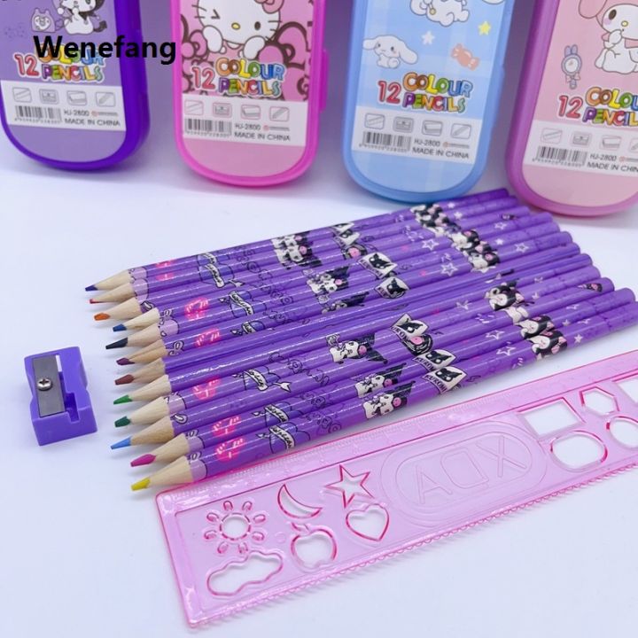 Wenefang%20Sanrio%20Cinnamoroll%20Colored%20Pencils%20Set%20Anime%20Cartoon%20Kuromi%20Hello%202025%20Kitty%20Patterns%20Natural%20Wood%20Colored%20Pencils%20Drawing%20Pencils%20-%20Image%204