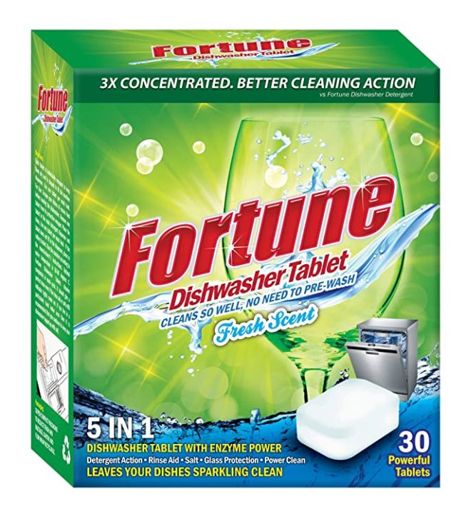 Fortune Dishwasher Tablet 3x Better Cleaning Action