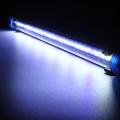 US Plug blue shell section 3W 30cm fish tank light 2835 27smd AC220V with flat head plug Blue-White. 