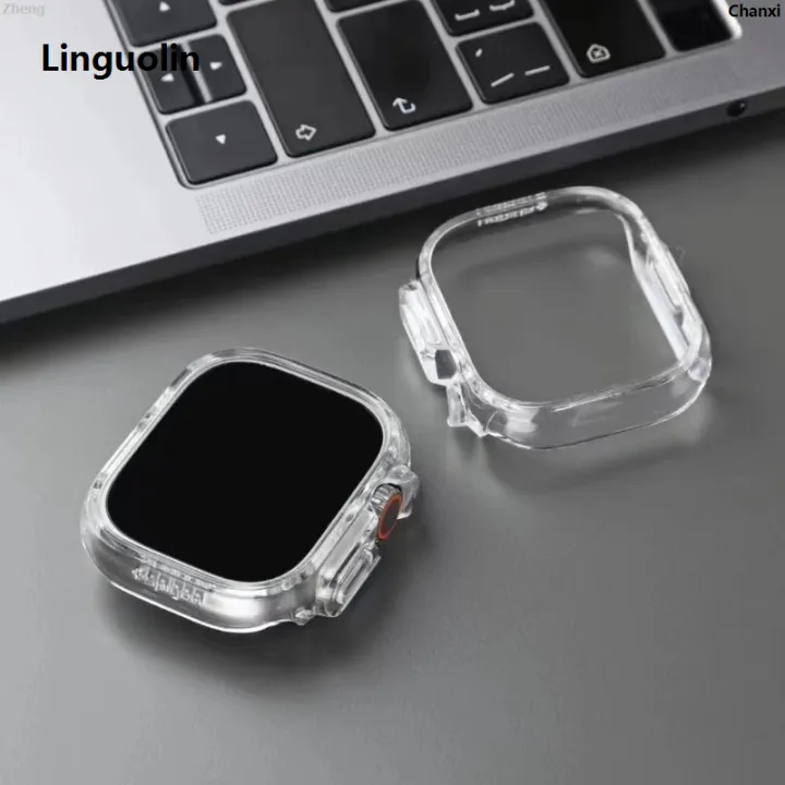 ChanxiPortable%20Linguolin%20Watch%20Ultm%2045mmtch%20CaIN%20FITSgp%20TH%20Clear%20Apple%20Wase%20Luxury%20for%20IWatch%20Series%207/8%2041m%2049mm%20ra%20PC%20Phone%20Case%20-%20Image%206